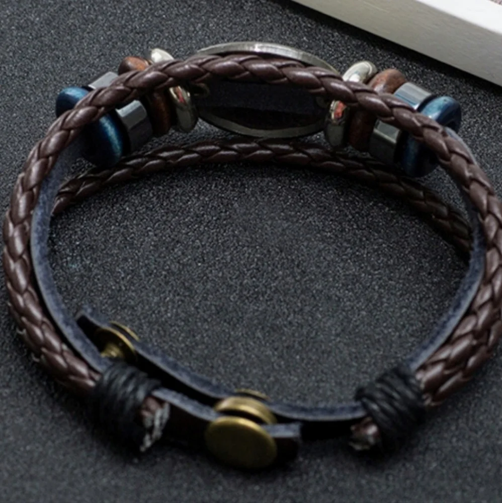 Zodiac GEMINI leather bracelet